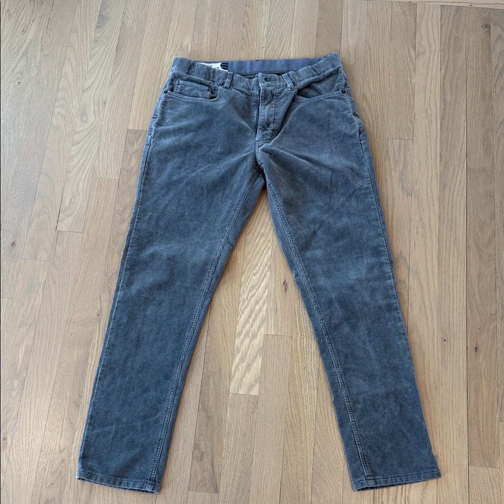 Marine Layer Gray Corduroy Pants 30x28.5”